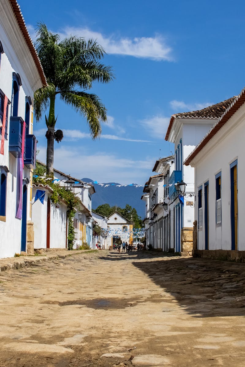 White Walls of Houses in Town